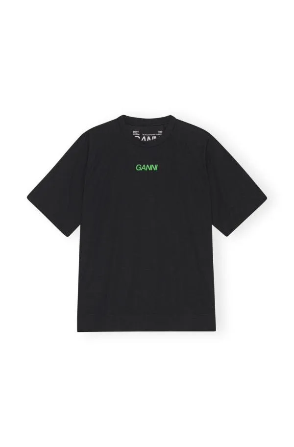 Clothing GANNI TShirts Active Mesh Tshirt Black