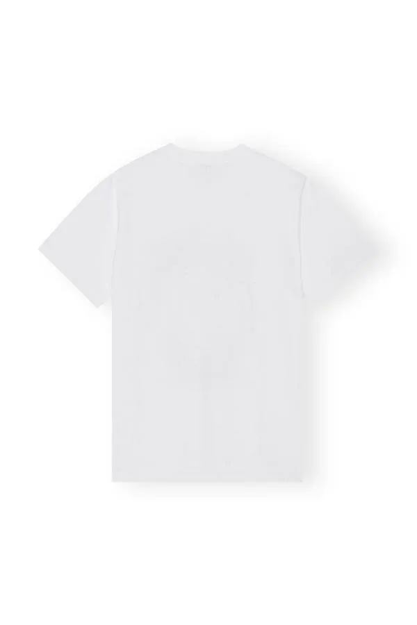 Clothing GANNI TShirts Relaxed Bunny Tshirt Bright White Clothing GANNI TShirts Relaxed Bunny Tshirt Bright White