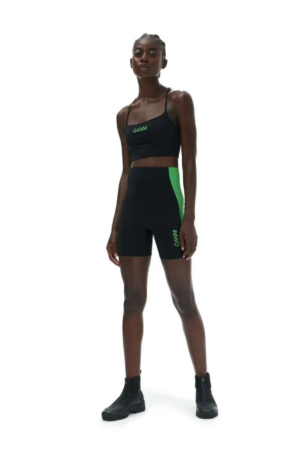 Clothing GANNI Tops Active Strap Top Black