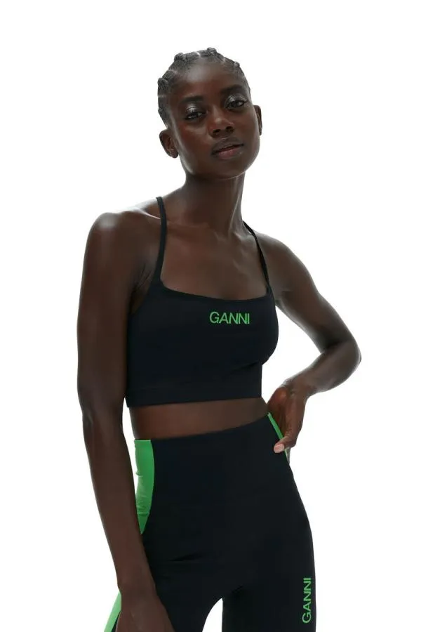 Clothing GANNI Tops Active Strap Top Black