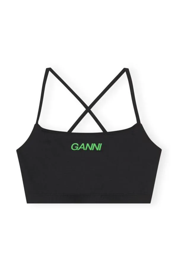 Clothing GANNI Tops Active Strap Top Black