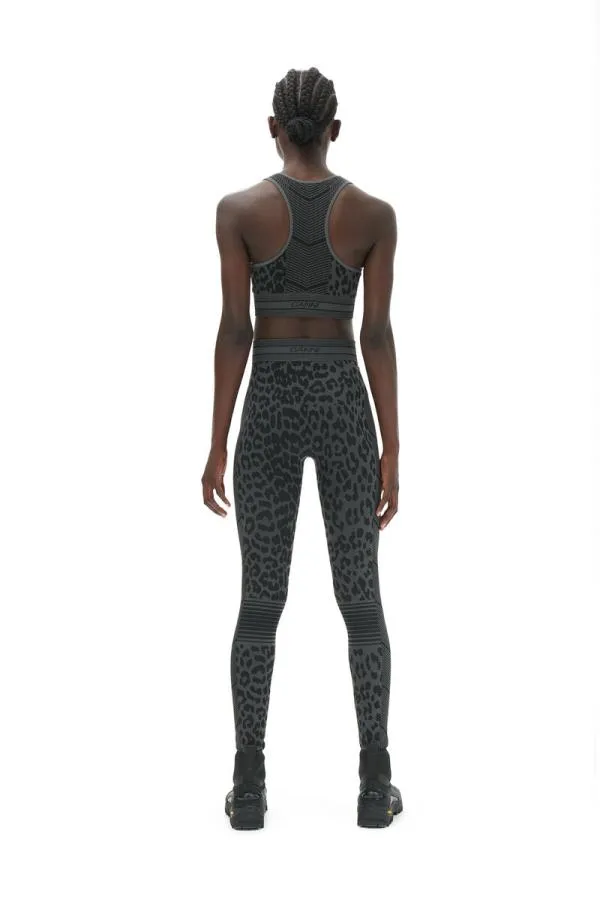 Clothing GANNI Tops Seamless Jacquard Bra Black