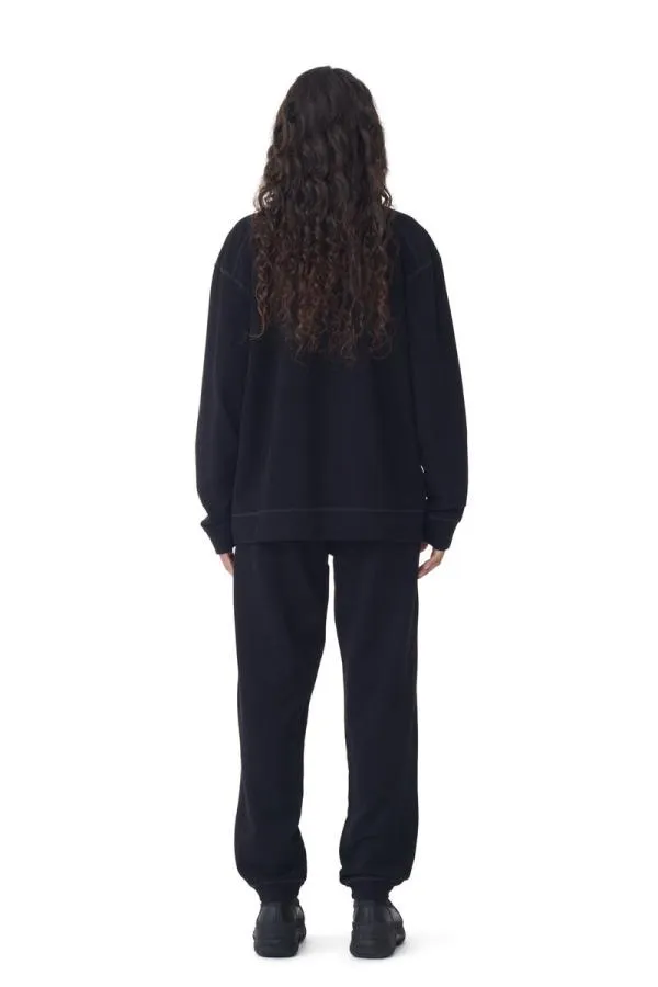 Clothing GANNI Trousers Black Isoli Cuffed Trousers Black Clothing GANNI Trousers Black Isoli Cuffed Trousers Black
