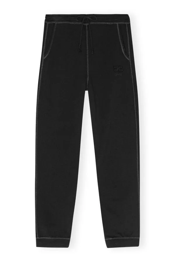 Clothing GANNI Trousers Black Isoli Cuffed Trousers Black Clothing GANNI Trousers Black Isoli Cuffed Trousers Black