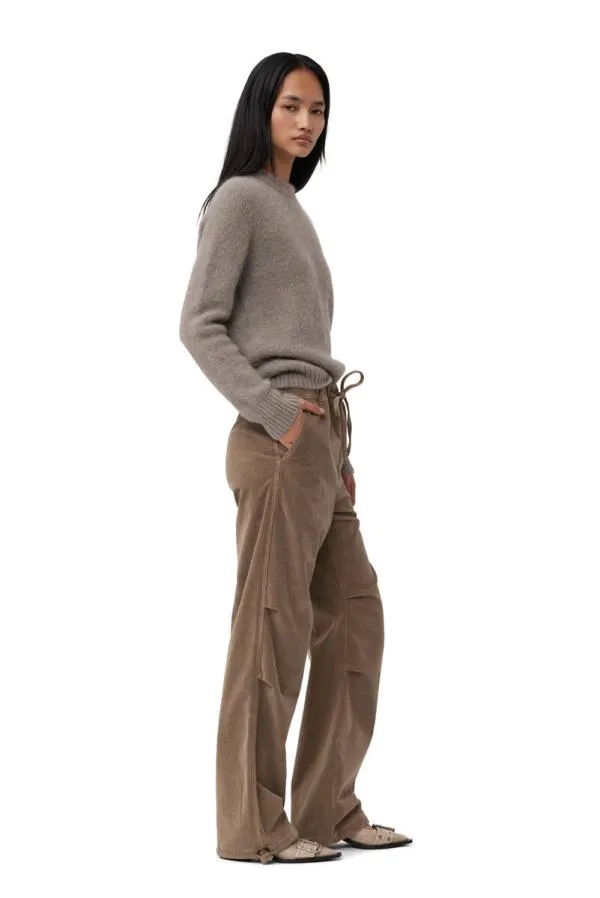Clothing GANNI Trousers Brown Washed Corduroy Drawstring Trousers Fallen Rock Clothing GANNI Trousers Brown Washed Corduroy Drawstring Trousers Fallen Rock