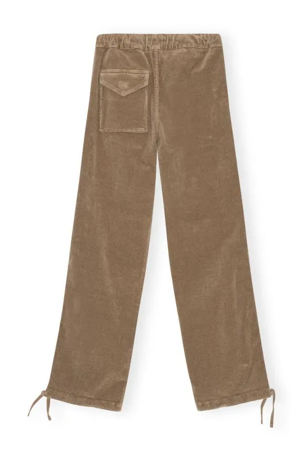 Clothing GANNI Trousers Brown Washed Corduroy Drawstring Trousers Fallen Rock Clothing GANNI Trousers Brown Washed Corduroy Drawstring Trousers Fallen Rock