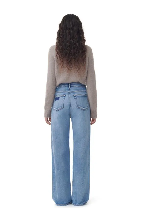 Clothing GANNI Trousers Mid Blue Vintage Andi Jeans Mid Blue Vintage