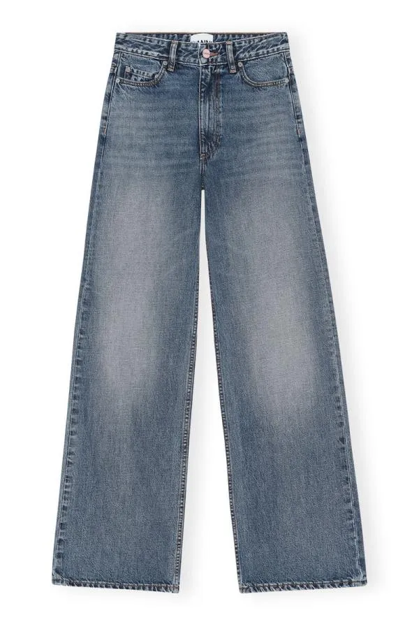 Clothing GANNI Trousers Mid Blue Vintage Magny Jeans Mid Blue Vintage