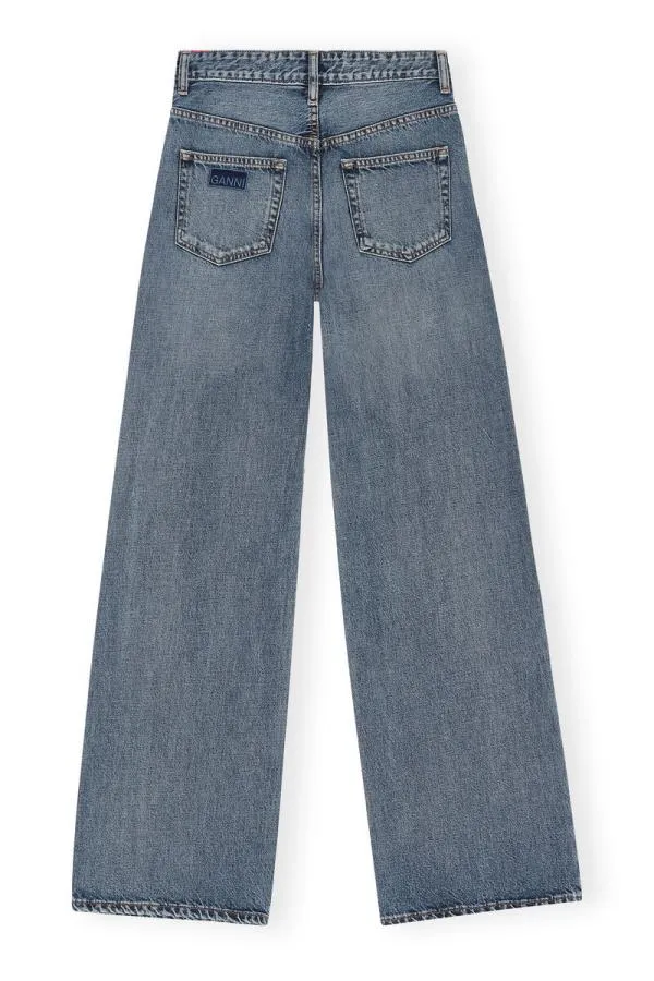 Clothing GANNI Trousers Mid Blue Vintage Magny Jeans Mid Blue Vintage