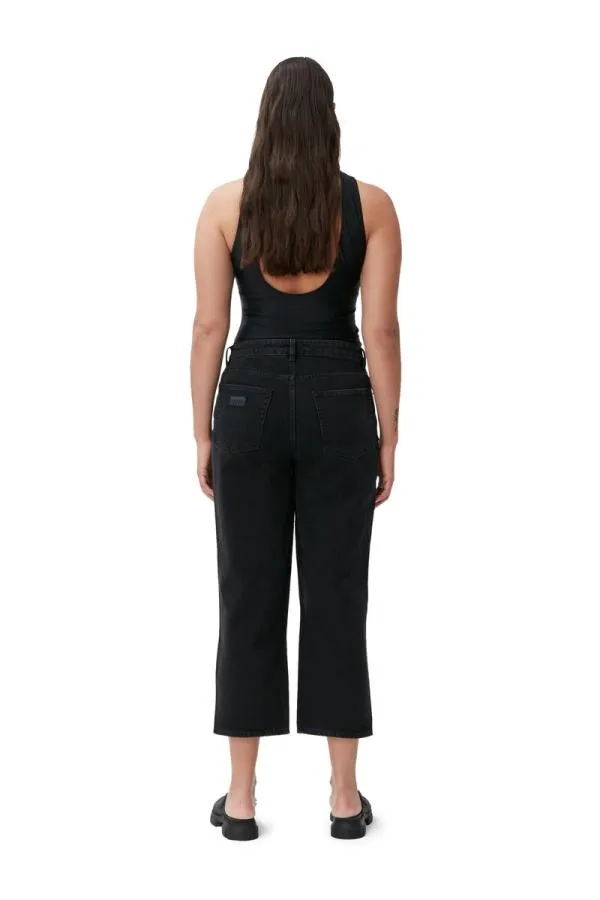 Clothing GANNI Trousers Misy Jeans Washed Blackblack