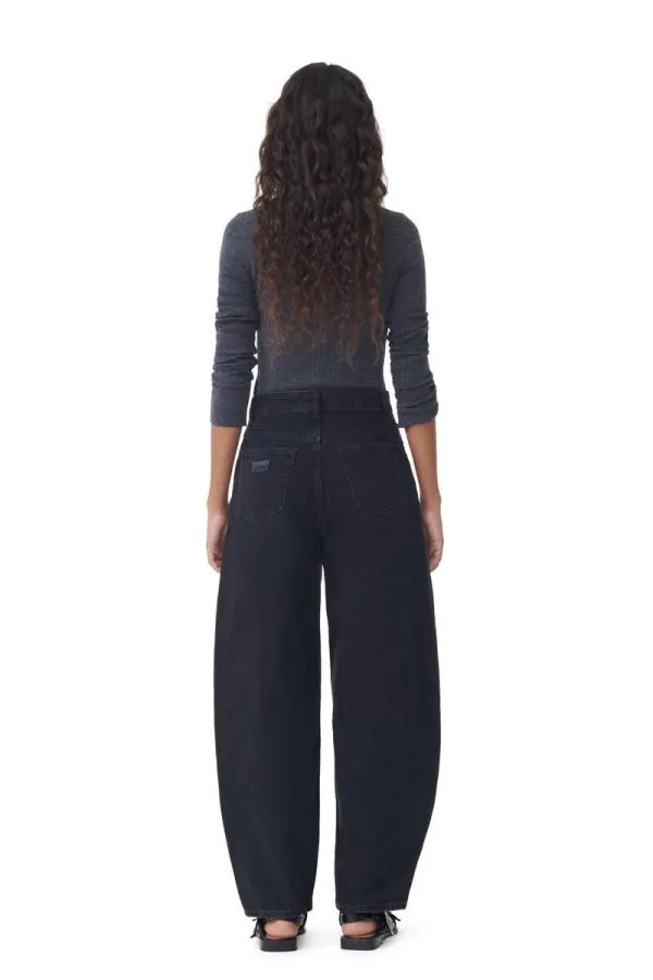 Clothing GANNI Trousers Washed Black Stary Jeans Washed Blackblack