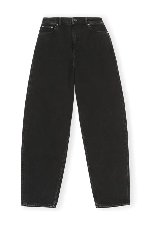 Clothing GANNI Trousers Washed Black Stary Jeans Washed Blackblack