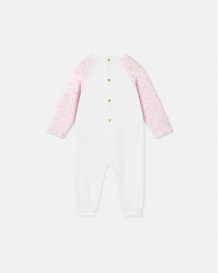 Clothing Kids Versace Logo Baby Sleepsuit Light Pink