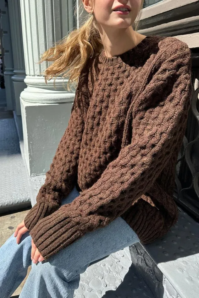 Clothing Winona Heavy Wool Cable Knit Sweater Brandy Melville WOOL