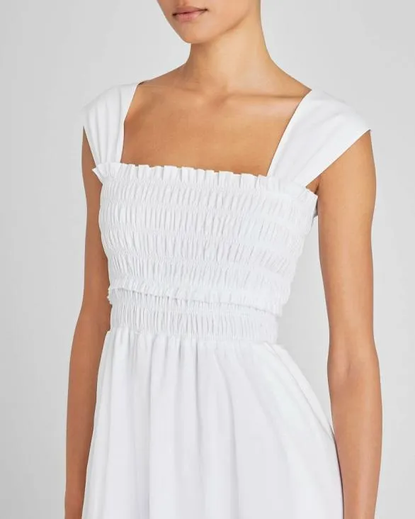 Club Monaco Dresses and Jumpsuits Cotton Smocked Bodice Maxi Dress White 8211 Women