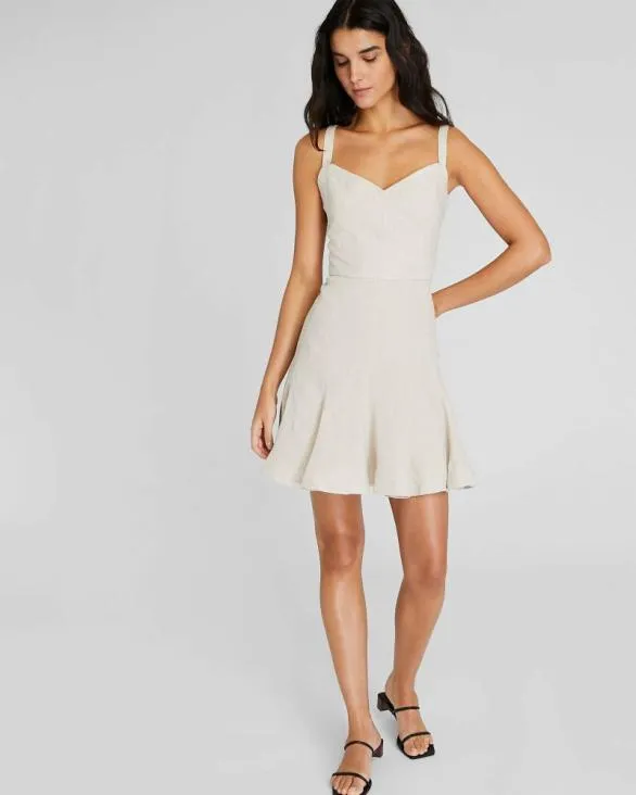 Club Monaco Dresses and Jumpsuits Fluted Hem Mini Dress Flaxseed 8211 Women