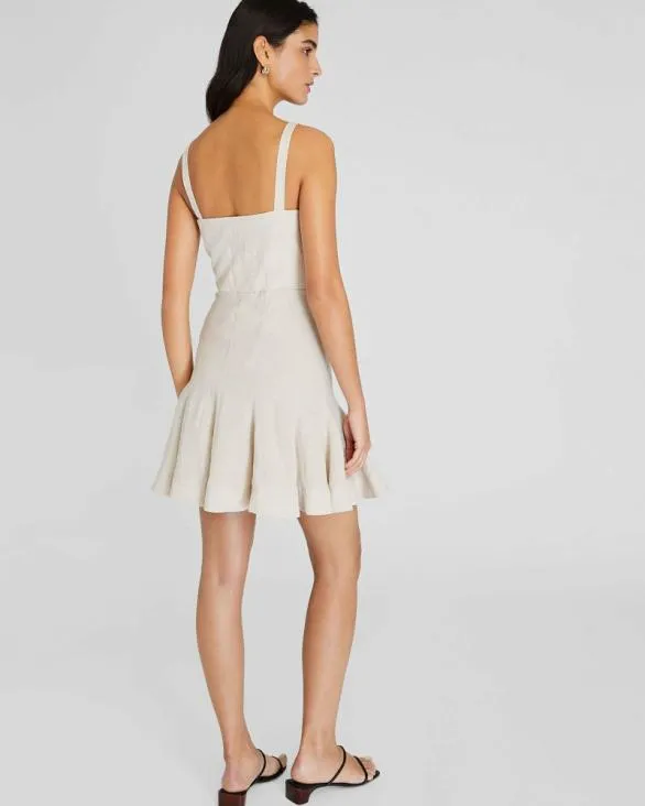 Club Monaco Dresses and Jumpsuits Fluted Hem Mini Dress Flaxseed 8211 Women