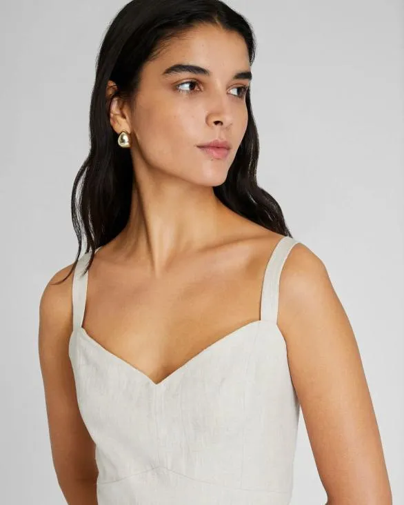 Club Monaco Dresses and Jumpsuits Fluted Hem Mini Dress Flaxseed 8211 Women