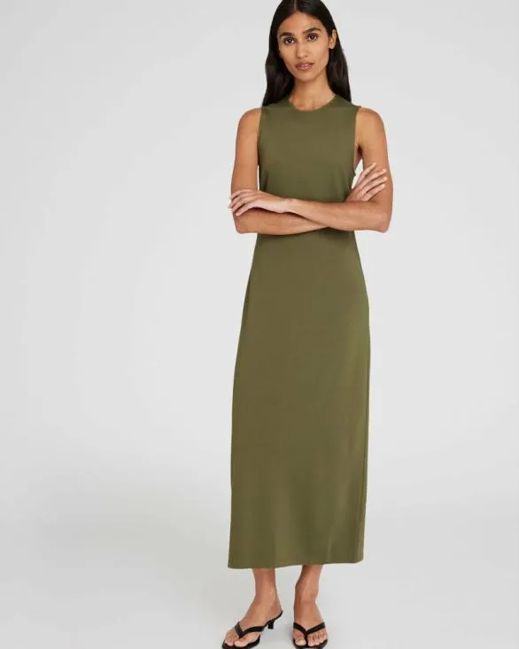 Club Monaco Dresses and Jumpsuits PonteKnit Maxi Dress Peat Moss 8211 Women
