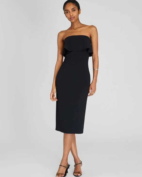 Club Monaco Dresses and Jumpsuits Tiered Overlay Tube Dress Black 8211 Women