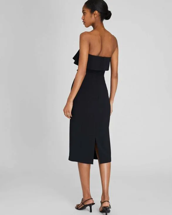 Club Monaco Dresses and Jumpsuits Tiered Overlay Tube Dress Black 8211 Women