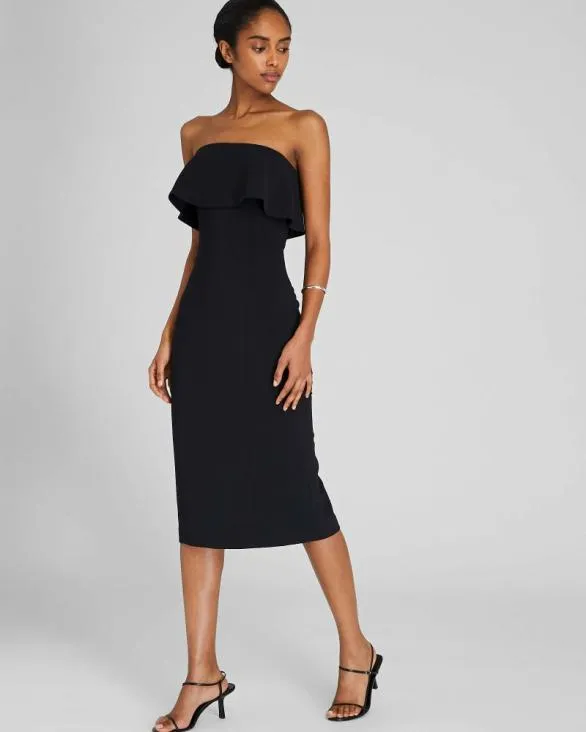 Club Monaco Dresses and Jumpsuits Tiered Overlay Tube Dress Black 8211 Women