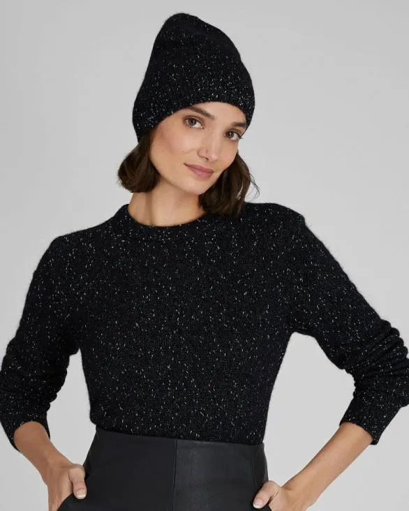 Club Monaco Hats Scarves and Gloves Glitter Boucl Hat Black 8211 Women