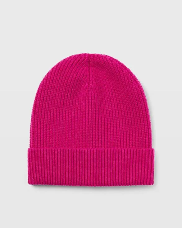 Club Monaco Hats Scarves and Gloves Turnback Rib Hat Fuchsia 8211 Women
