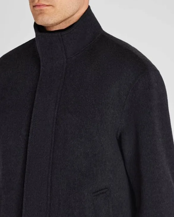 Club Monaco Jackets and Coats Capsule DoubleFaced Funnel Neck Wool Jacket Dark Grey 8211 Men