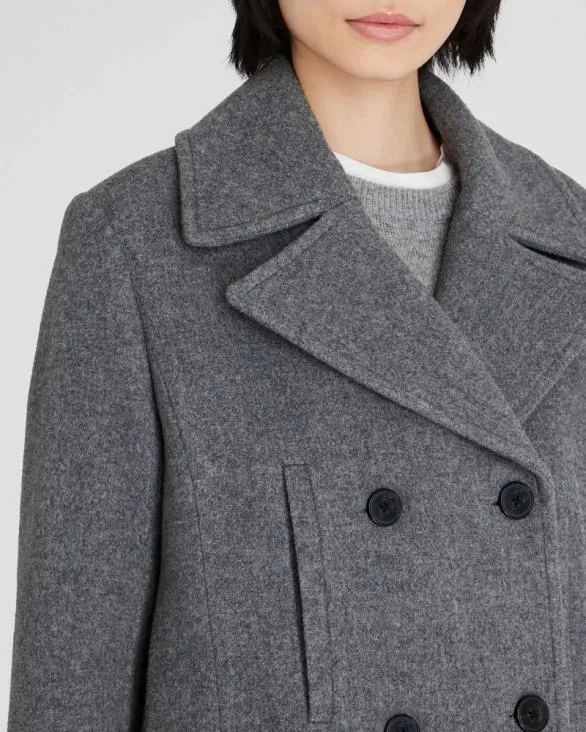 Club Monaco Jackets and Coats Classic Peacoat Medium Heather Grey 8211 Women