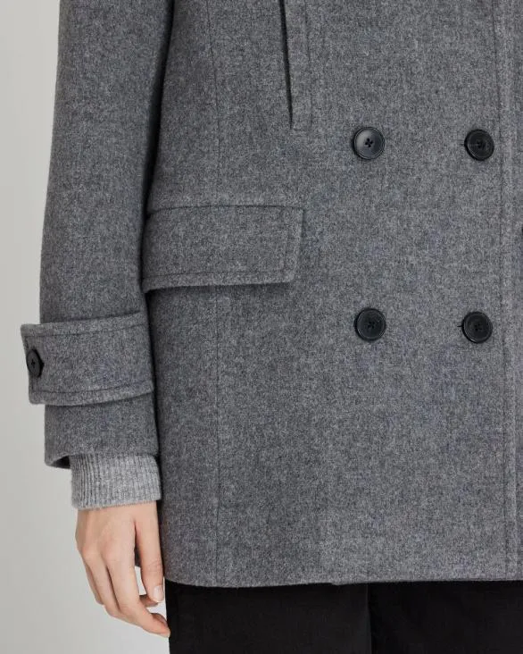 Club Monaco Jackets and Coats Classic Peacoat Medium Heather Grey 8211 Women