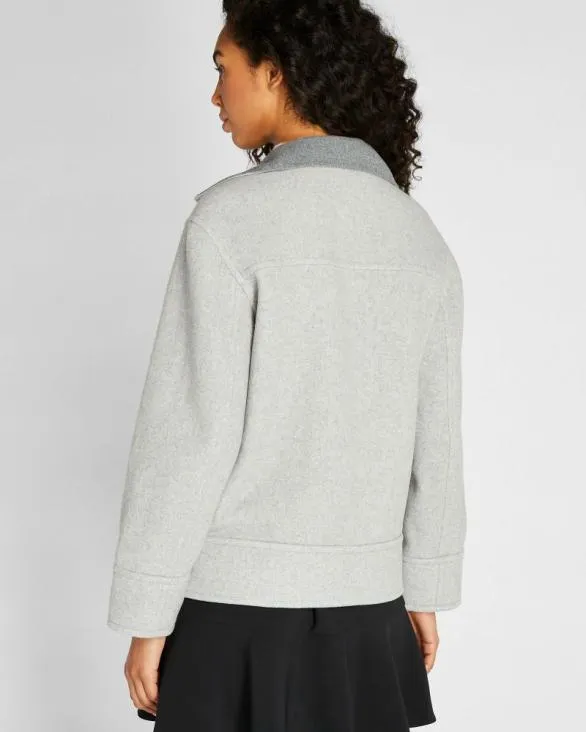 Club Monaco Jackets and Coats TwoTone Moto Jacket Grey 8211 Women