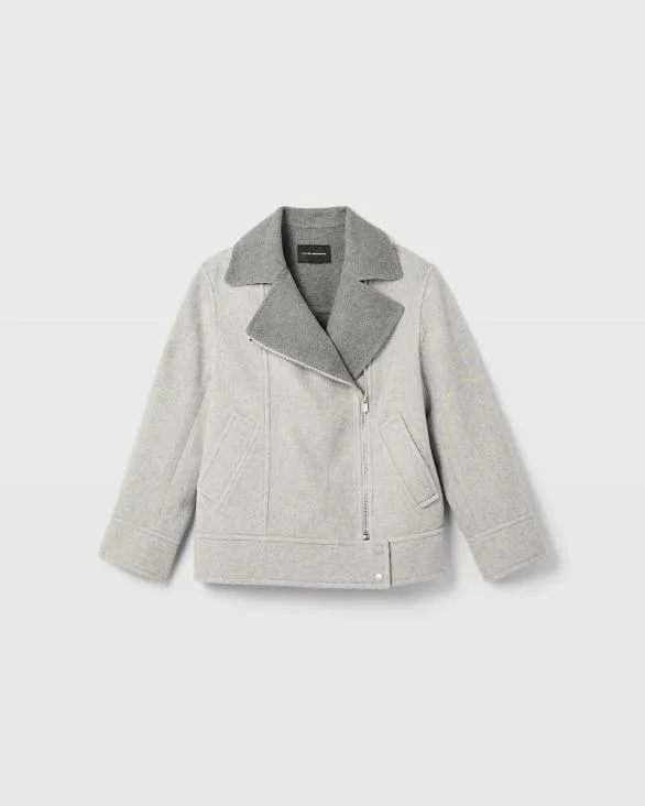 Club Monaco Jackets and Coats TwoTone Moto Jacket Grey 8211 Women