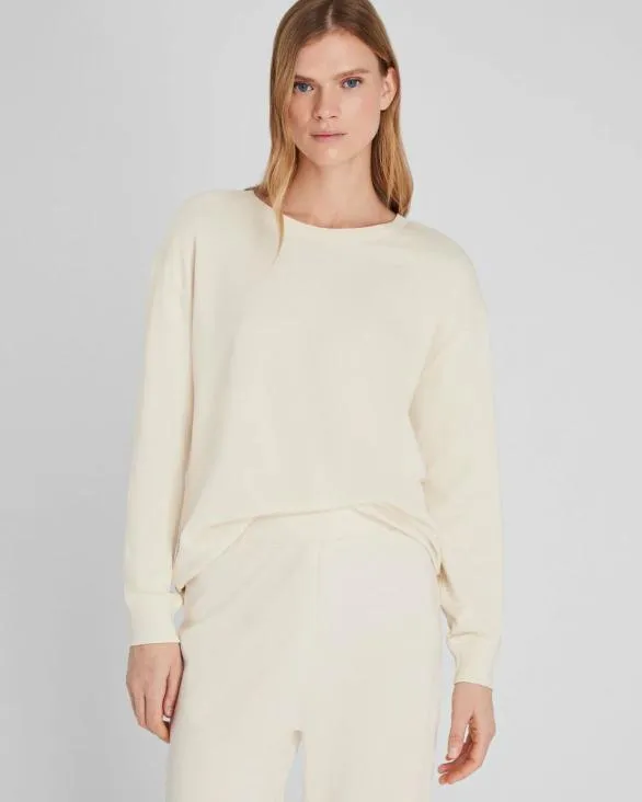 Club Monaco Loungewear Relaxed Fit Crewneck Sweatshirt Sand 8211 Women