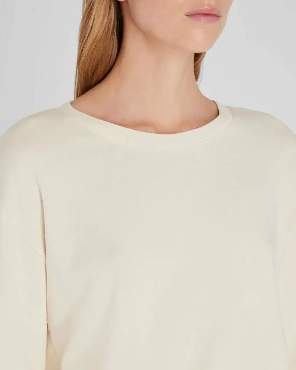 Club Monaco Loungewear Relaxed Fit Crewneck Sweatshirt Sand 8211 Women