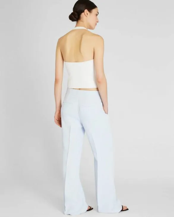 Club Monaco Pants HighRise Fluid Crepe Trouser Sky Light 8211 Women