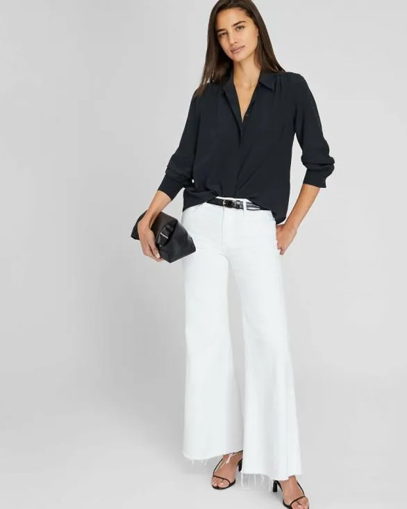 Club Monaco Pants MOTHER The Roller Fray Jeans White 8211 Women
