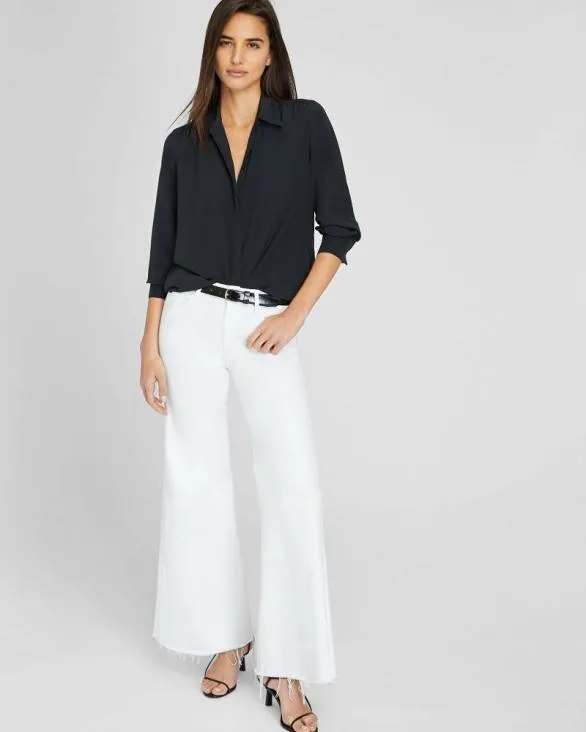 Club Monaco Pants MOTHER The Roller Fray Jeans White 8211 Women