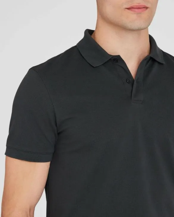 Club Monaco Polos ShortSleeve Clean Pique Polo Charcoal 8211 Men