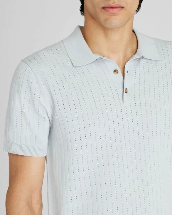 Club Monaco Polos ShortSleeve Stitch Polo Light Grey 8211 Men
