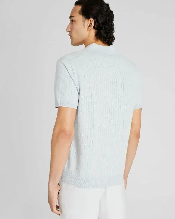 Club Monaco Polos ShortSleeve Stitch Polo Light Grey 8211 Men