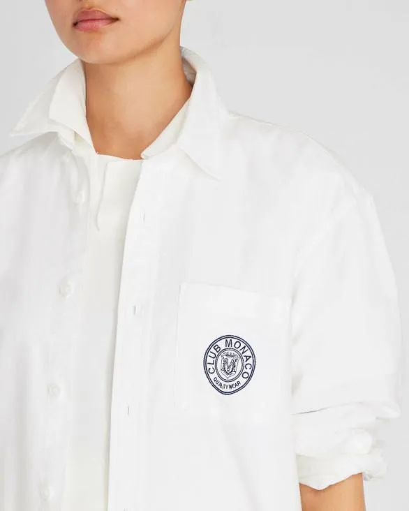 Club Monaco Shirts Crest Oxford Shirt White 8211 Men