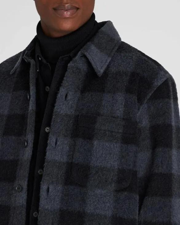 Club Monaco Shirts LongSleeve HighTexture Shirt Jacket Blue Mix 8211 Men
