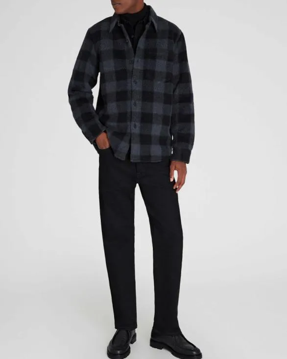 Club Monaco Shirts LongSleeve HighTexture Shirt Jacket Blue Mix 8211 Men
