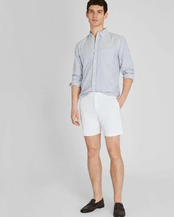 Club Monaco Shirts Slim Lightweight Oxford Shirt Blue Stripe 8211 Men