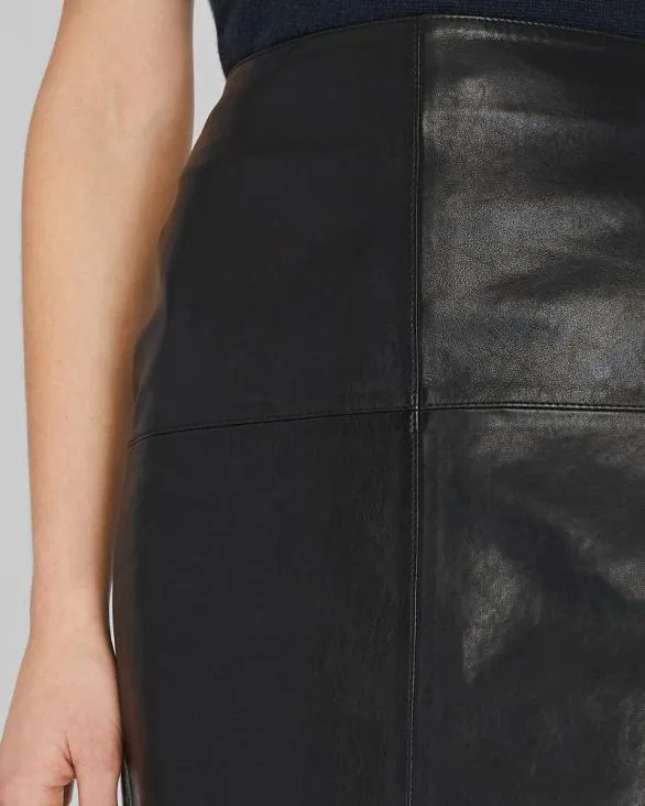 Club Monaco Skirts Leather Midi Pencil Skirt Black 8211 Women