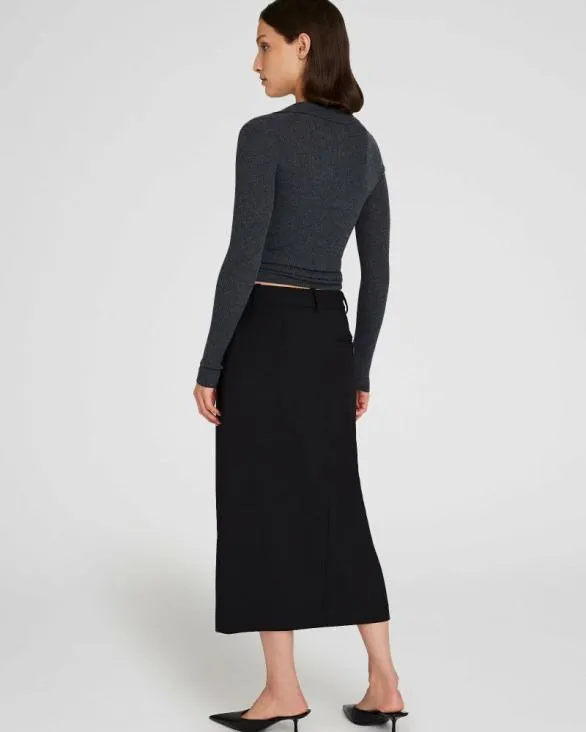 Club Monaco Skirts Trouser Midi Skirt Black 8211 Women