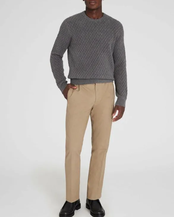 Club Monaco Sweaters Boucl HalfDiamond Crewneck Grey 8211 Men