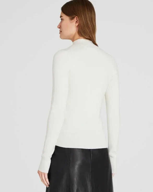 Club Monaco Sweaters Merino Rib Mockneck Sweater Ivory 8211 Women