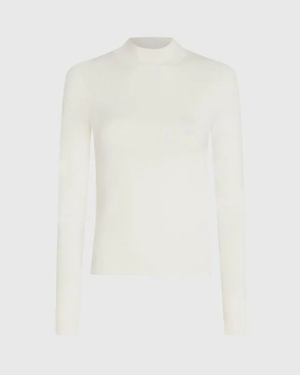 Club Monaco Sweaters Merino Rib Mockneck Sweater Ivory 8211 Women
